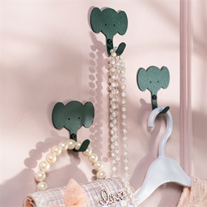 Крючок настенный для детских вещей металлический Слонёнок 702-017Gr