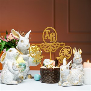 Штекер пасхальный Цыплёнок металл золотой 750-006G - фото 127300