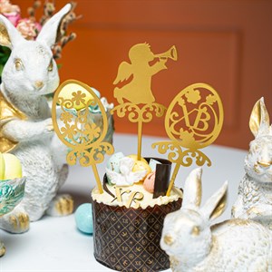 Штекер пасхальный ХВ металл золотой 750-007G - фото 127308