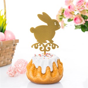 Штекер пасхальный ХВ металл золотой 750-012G - фото 127318