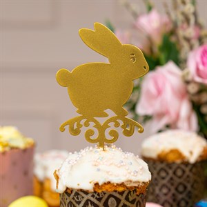 Штекер пасхальный ХВ металл золотой 750-012G - фото 127322