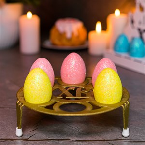 Подставка для яиц ХВ пасхальная металлическая золотая 750-020G - фото 127351