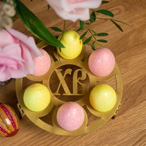 Подставка для яиц ХВ пасхальная металлическая золотая 750-020G