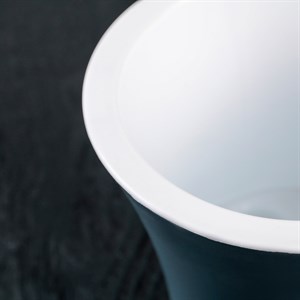 Горшок Сити 3,3л 20х17,5 антрацит-белый с вкладышем - фото 92263