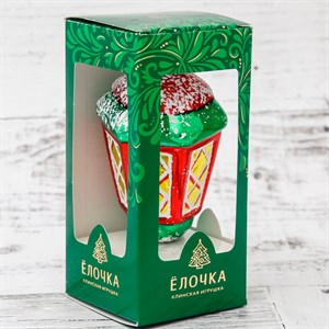Игрушка ёлочная Фонарь ручная работа 8,2см - фото 95646